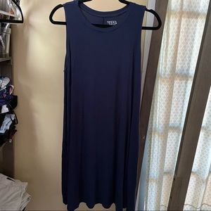TimeandTru Blue Swing Dress with pockets size large